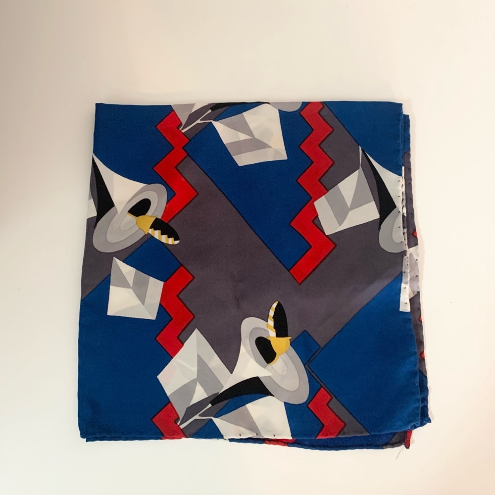 Vintage Hand Rolled Silk Scarf